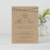 Schoop ze met de Shower Invitation van de Love Cou Kaart (Staand voorkant)