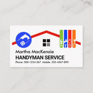 Schoorsteen Rooftop Building Home Repair Visitekaartje