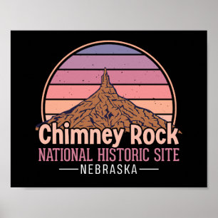 Schoorsteenrots Nebraska Vintage Print – Retro