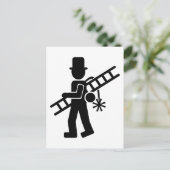 schoorsteenveger briefkaart (Staand voorkant)