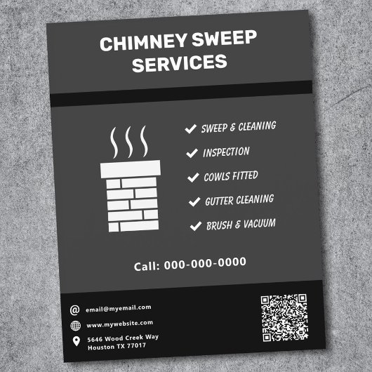 Schoorsteenveger Service Folder Flyer