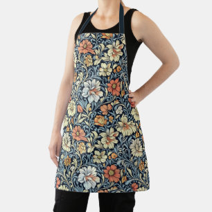 Schoot met botanisch patroon in vintage stijl in b schort