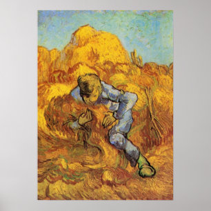 Schoovenbinder (naar Millet) door Vincent van Gogh Poster