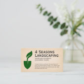 Schop en blad Logo | tuinarchitect Visitekaartje (Staand voorkant)