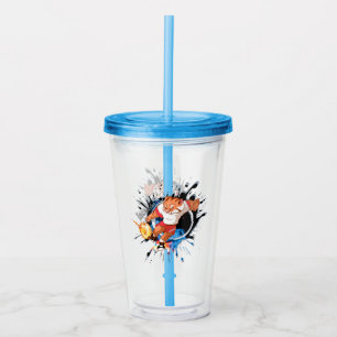 Schop het alsof het warm is. cartoon voetbal acryl drinkbeker