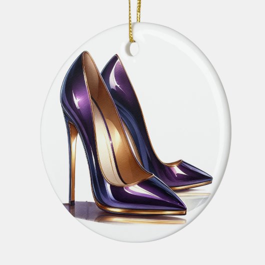 Schop je hoge hakken omhoog keramisch ornament (Links)