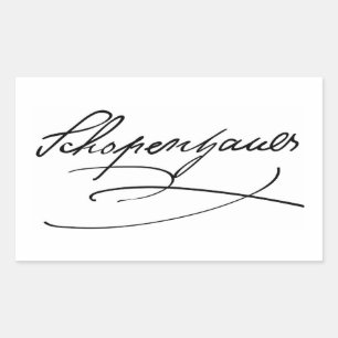 Schopenhauer Handtekening Rechthoekige Sticker