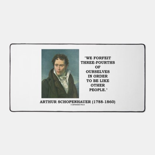 Schopenhauer Nous Perdons les Trois Quarts de Nous (Recto)