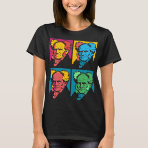 Schopenhauer Pop-Art Portret Blok T-shirt