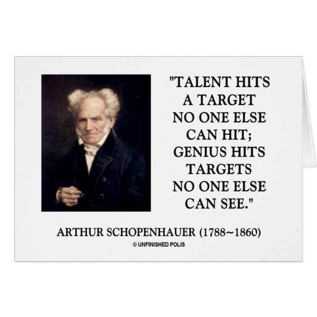 Schopenhauer Talent Genius heeft doelstellingen di (Voorkant Horizontaal)
