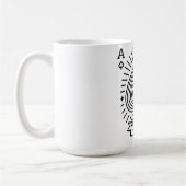 Schoppen Aas — Monoline Sunburst Embleem Koffiemok (Links)