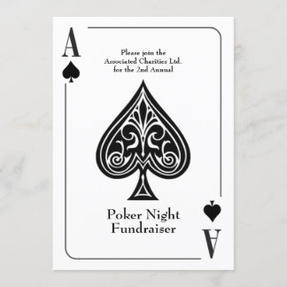 Schoppen Aas Speelkaart, Poker, Casino Nacht Kaart