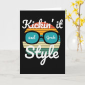 Schoppen het 2e klas stijl terug naar school Kinde Kaart (Gele Bloem)