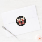 Schoppen op hoge hakken ronde sticker (Envelop)