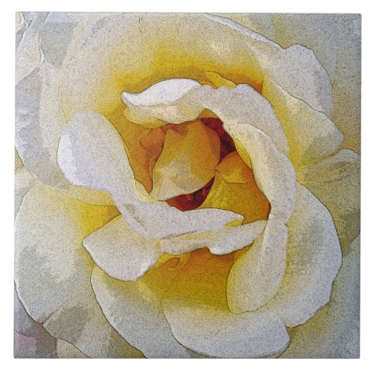 schoppen van wit tot geel tegeltje (Voorkant)