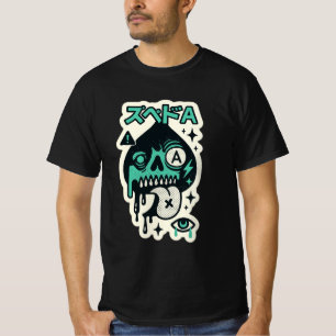 Schoppenaas — Drip-Skull Katakana T-shirt