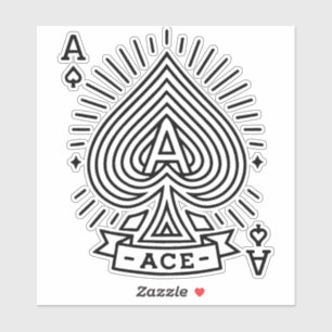 Schoppenaas - Monoline Sunburst Embleem Sticker