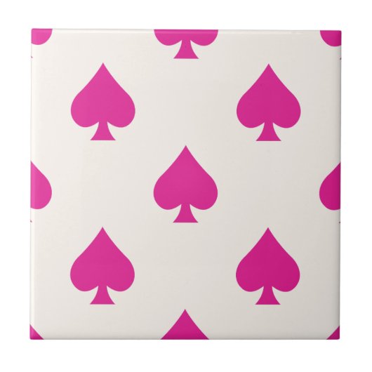 Schoppenaas Patroon Roze Retro Chic Fancy Tegeltje (Voorkant)