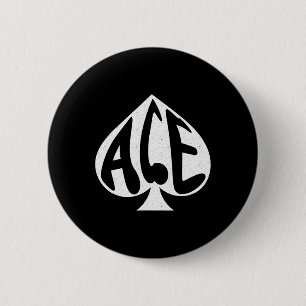 Schoppenaas Texas Hold'em speelt Kaart Ronde Button 5,7 Cm
