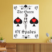 Schoppenkoningin Tarot Kaart Thunder_Cove Canvas Afdruk (Insitu (Woonkamer))