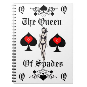 Schoppenkoningin Tarot Kaart Thunder_Cove Notitieboek