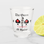 Schoppenkoningin Tarot Kaart Thunder_Cove Shot Glas (Voorkant)