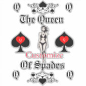 Schoppenkoningin Tarot Kaart Thunder_Cove Sticker (Voorkant)