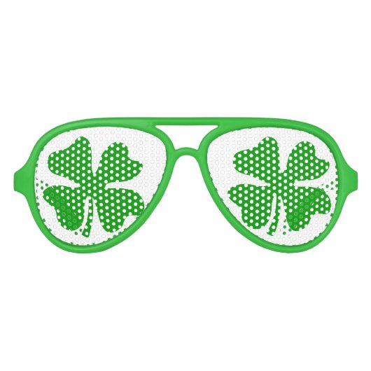 Schoppenpartij van de groene St Patricks Day Aviator Zonnebril (Voorkant)