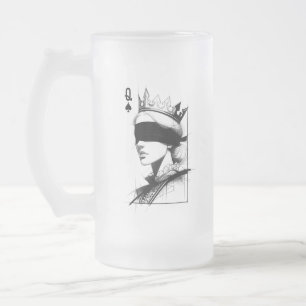 Schoppenvrouw (Stijl 1) Fijne Kunsttekening Matglas Bierpul