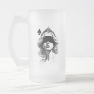 Schoppenvrouw (Stijl 2) Fijne Kunst Tekening Matglas Bierpul