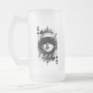 Schoppenvrouw (Stijl 4) Fijne Kunsttekening Matglas Bierpul