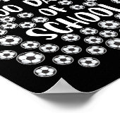 Schopte 100 dagen van School Soccer Player Student Poster (Hoek)