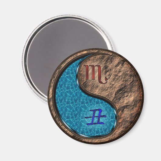 Schorpioen & Aard Os Magneet (Voorkant / Achterkant)