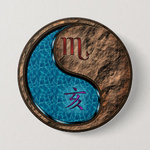 Schorpioen & Aard Varken Ronde Button 7,6 Cm