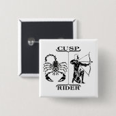 Schorpioen/Boogschutter Vierkante Button 5,1 Cm (Voorkant /achterkant)