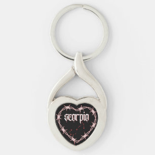 Schorpioen Constellation Gothic esthetische prikke Sleutelhanger