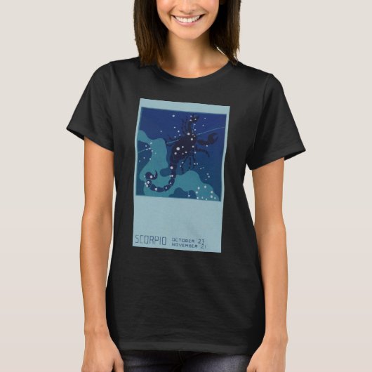 Schorpioen Constellation,  Zodiac Astrologie T-shirt (Voorkant)