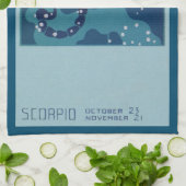 Schorpioen Constellation,  Zodiac Astrologie Theedoek (Gevouwen)