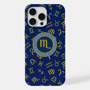 Schorpioen Dierenriem+Astrologie Symbolen Patroon iPhone 15 Pro Max Hoesje