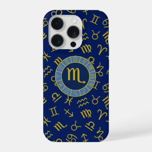 Schorpioen Dierenriem+Astrologie Symbolen Patroon iPhone 15 Pro Hoesje