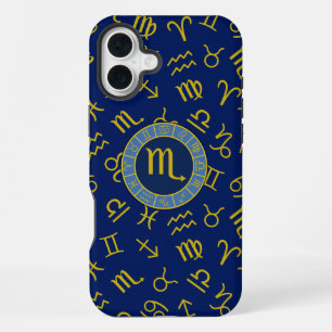 Schorpioen Dierenriem+Astrologie Symbolen Patroon iPhone 16 Plus Hoesje