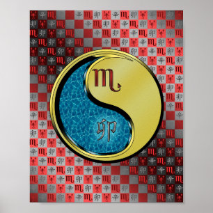 Schorpioen en metalen konijn poster