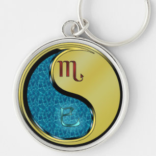Schorpioen en metalen slang sleutelhanger