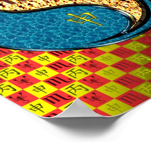 Schorpioen en vuuraap poster (Hoek)