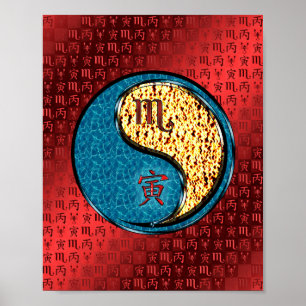 Schorpioen en vuurtijger poster