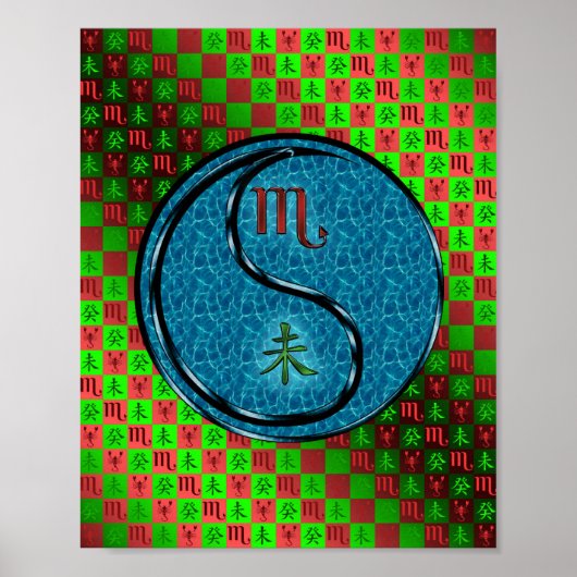Schorpioen en watergeit poster (Voorkant)