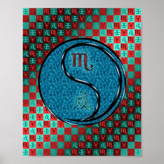 Schorpioen en waterhond poster (Voorkant)