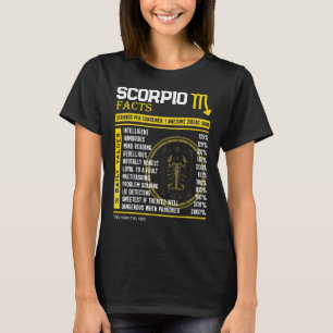 Schorpioen Feiten Geweldige sterrenbeeld Schorpioe T-shirt