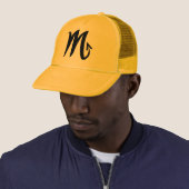 Schorpioen geel gouden hoed trucker pet (In situ)