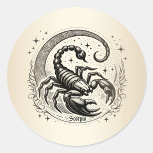 Schorpioen Halve Maan Astrologie Zodiac Schorpioen Ronde Sticker
